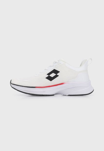 Tenis Training Blanco-Negro-Rojo Lotto Bando