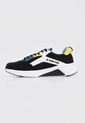 Tenis Lifestyle Negro-Blanco-Amarillo Lotto Saman de Lotto