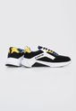 Tenis Lifestyle Negro-Blanco-Amarillo Lotto Saman de Lotto