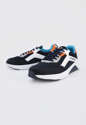 Tenis Lifestyle Azul-Blanco-Naranja Lotto Saman