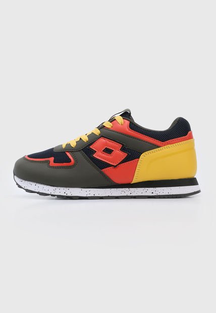 Tenis Lifestyle Verde-Naranja-Mostaza Lotto Orense