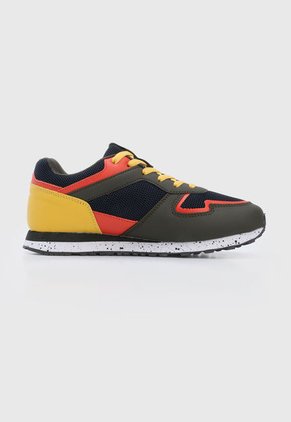 Tenis Lifestyle Verde-Naranja-Mostaza Lotto Orense