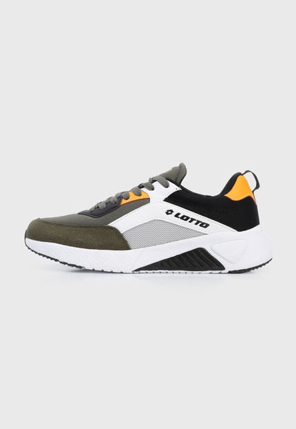 Tenis Lifestyle Verde-Blanco-Naranja Lotto Saman