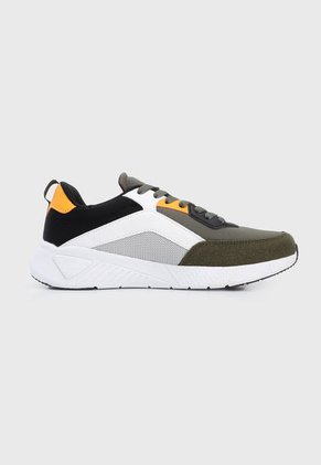 Tenis Lifestyle Verde-Blanco-Naranja Lotto Saman