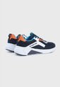Tenis Lifestyle Negro-Blanco-Naranja Lotto Saman de Lotto