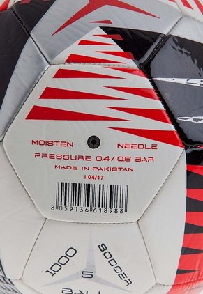 Balón De Fútbol Blanco-Negro-Rojo Lotto