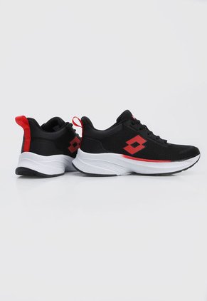 Tenis Training Negro-Blanco-Rojo Lotto Bando