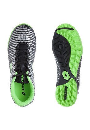 Fútbol Negro-Plateado-Verde Neón Lotto Rey/Tf