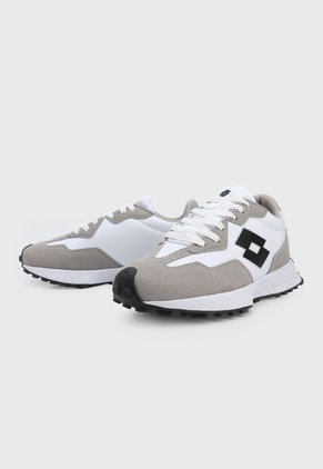 Tenis Lifestyle Blanco-Gris-Negro Lotto Roble