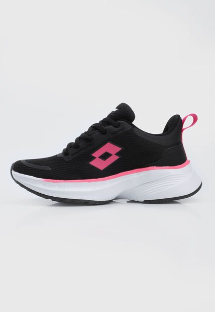 Tenis Training Negro-Blanco-Fucsia Lotto Alagna