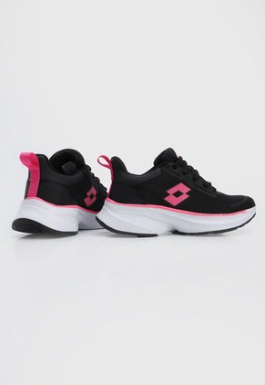 Tenis Training Negro-Blanco-Fucsia Lotto Alagna