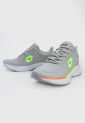 Tenis Lifestyle Gris-Blanco-Naranja-Verde Lotto Bando de Lotto
