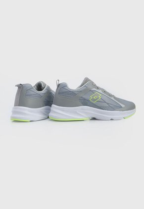 Tenis Training Gris-Blanco-Verde Neon Lotto Relampago
