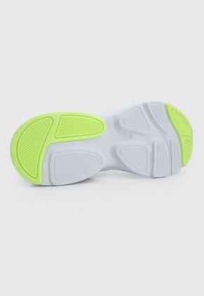 Tenis Training Gris-Blanco-Verde Neon Lotto Relampago