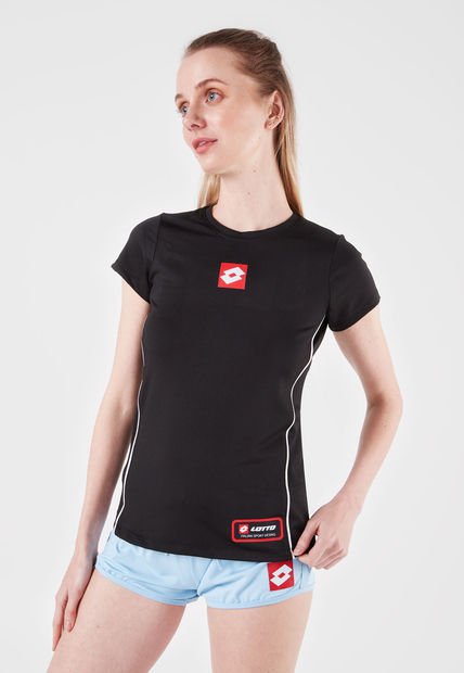 Camiseta Negro-Blanco Lotto Tori