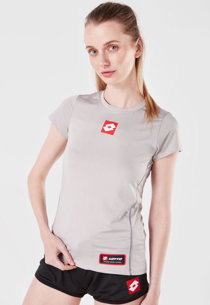Camiseta Gris-Rojo-Blanco Lotto Tori