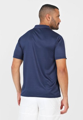 Polo Azul Oscuro-Blanco Lotto