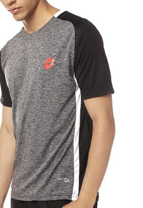 Camiseta Negro-Gris-Blanco Lotto