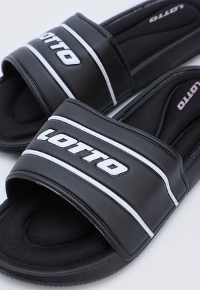 Playeras Deportivas Natacion Lotto CHANCLAS DE HOMBRE MEMORY FOAM  BLACK/WHITE