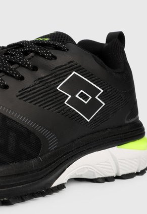 Tenis Lifestyle Negro-Blanco-Amarillo Neón  Lotto Centuria