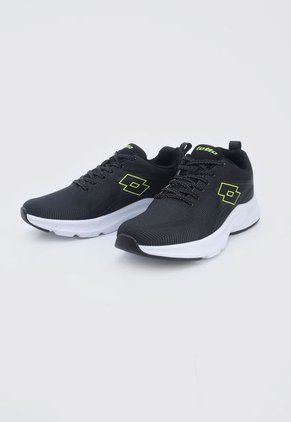 Tenis Lifestyle Negro-Amarillo Neón Lotto