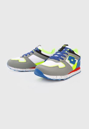 Tenis Lifestyle Gris-Azul-Verde Neón Lotto Orense