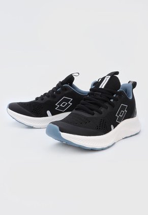 Tenis Training Negro-Blanco-Azul Lotto