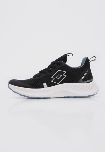 Tenis Lifestyle Negro-Blanco-Gris Lotto Chiara