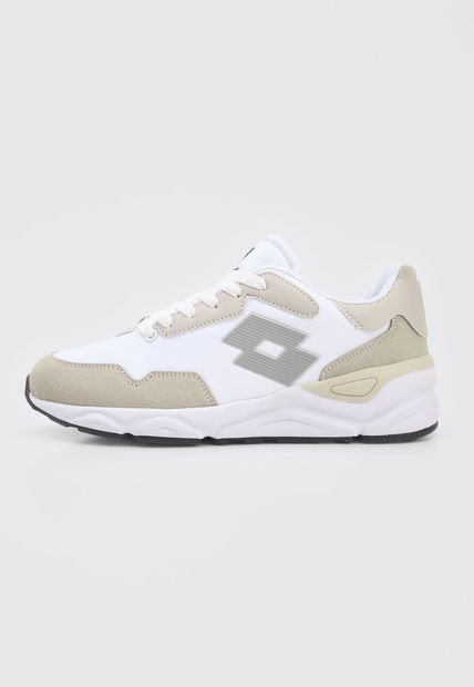 Tenis Training Blanco-Gris-Beige Lotto Pinor