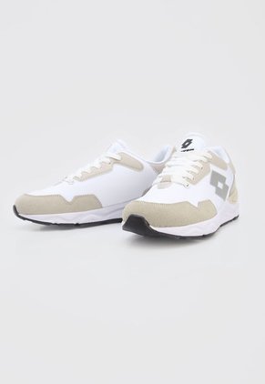 Tenis Training Blanco-Gris-Beige Lotto Pinor