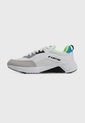 Tenis Lifestyle Blanco-Negro-Amarillo Neón Lotto Saman de Lotto