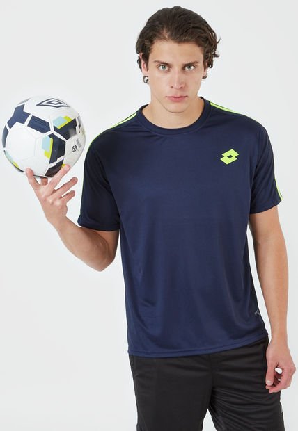 Camiseta Azul-Verde Neon Lotto