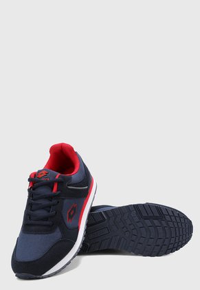 Tenis Lifestyle Azul Navy-Rojo Lotto