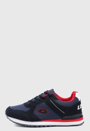 Tenis Lifestyle Azul Navy-Rojo Lotto