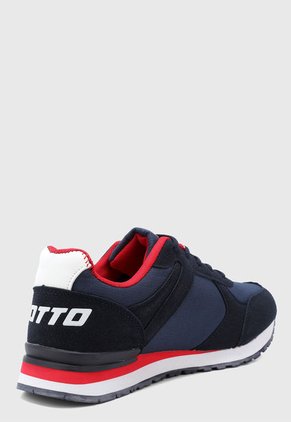 Tenis Lifestyle Azul Navy-Rojo Lotto