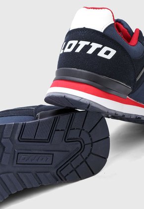 Tenis Lifestyle Azul Navy-Rojo Lotto