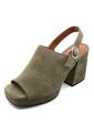 Sandalia Tacón Verde Oliva LOUCOS&SANTOS de LOUCOS&SANTOS