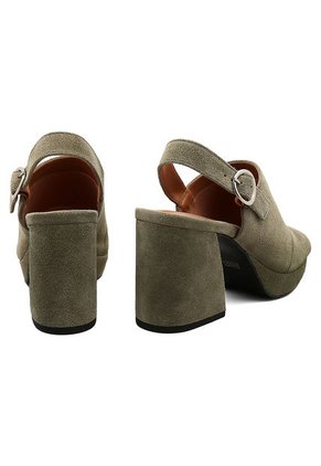 Sandalia Tacón Verde Oliva LOUCOS&SANTOS