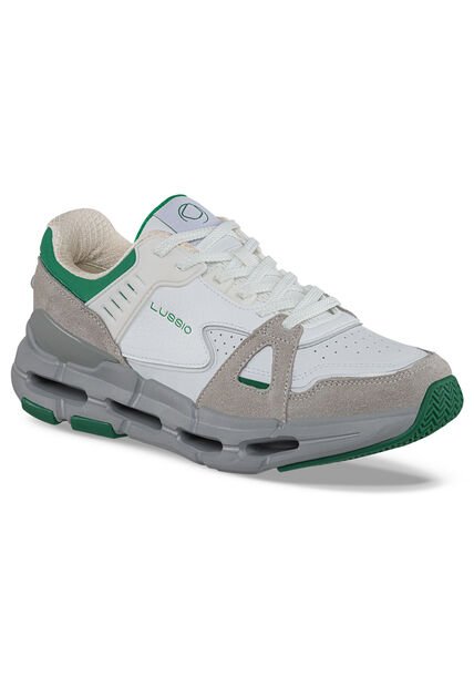 Zapatos Casuales Denzaro Blanco-Gris Lussio Para Hombre