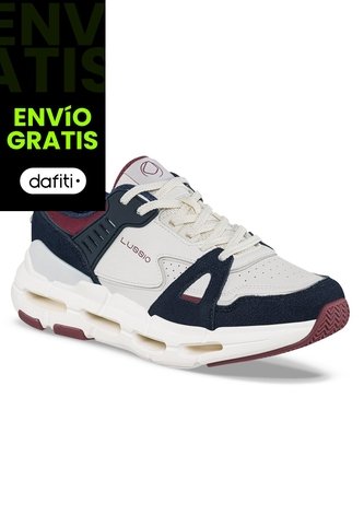 Zapatos Casuales Denzaro Beige-Azul O Lussio Para Hombre LUSSIO
