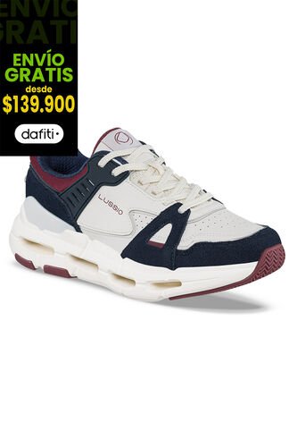 Zapatos Casuales Denzaro Beige-Azul O Lussio Para Hombre LUSSIO