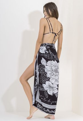 Pareo Negro-Blanco Maaji French Toile Cosmos