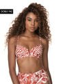 Traje de baño Top Rojo-Blanco Maaji Swimwear Cinnamon Plains Voila Underwire de Maaji