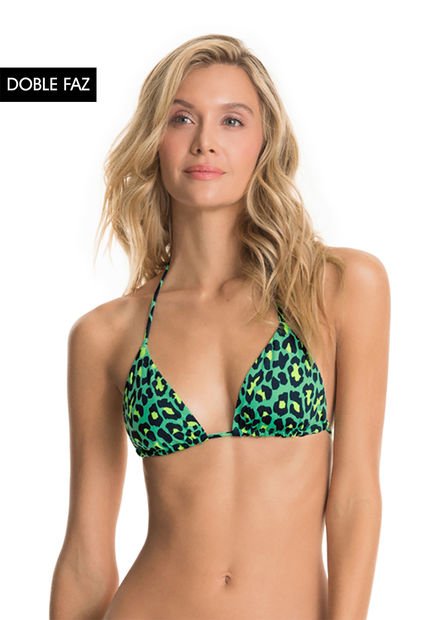 Traje de baño Top Verde-Negro-Amarillo Maaji Swimwear Tabby Cat Balmy