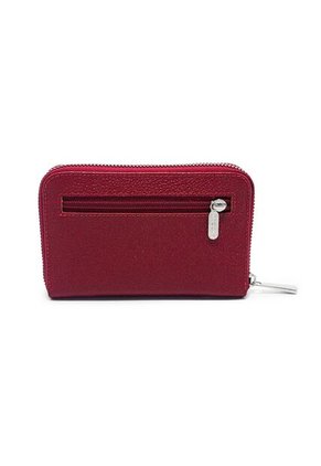 Billetera Mediana Macoly A042 Cuero Rojo Liso Niquel