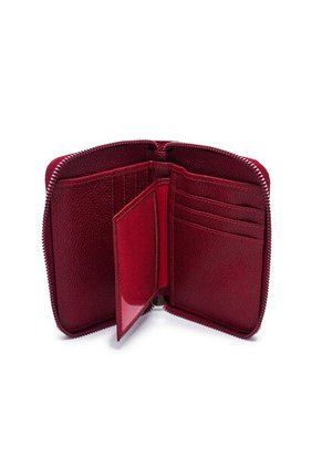 Billetera Mediana Macoly A042 Cuero Rojo Liso Niquel
