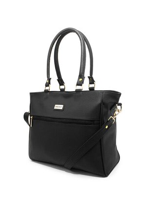 Bolso De Hombro Grande Macoly 878 Marsella Negro Oro