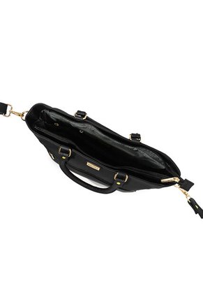 Bolso De Hombro Grande Macoly 878 Marsella Negro Oro
