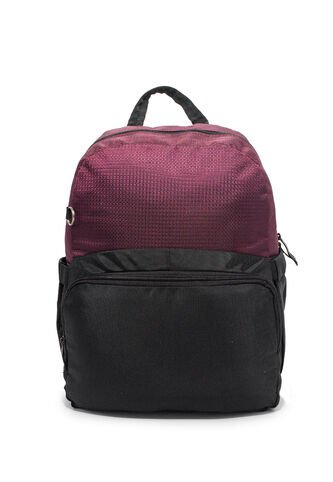 Morral Mediano Macoly 321 Lona Negro X Vinotinto Macoly