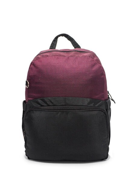 Morral Mediano Macoly 321 Lona Negro X Vinotinto